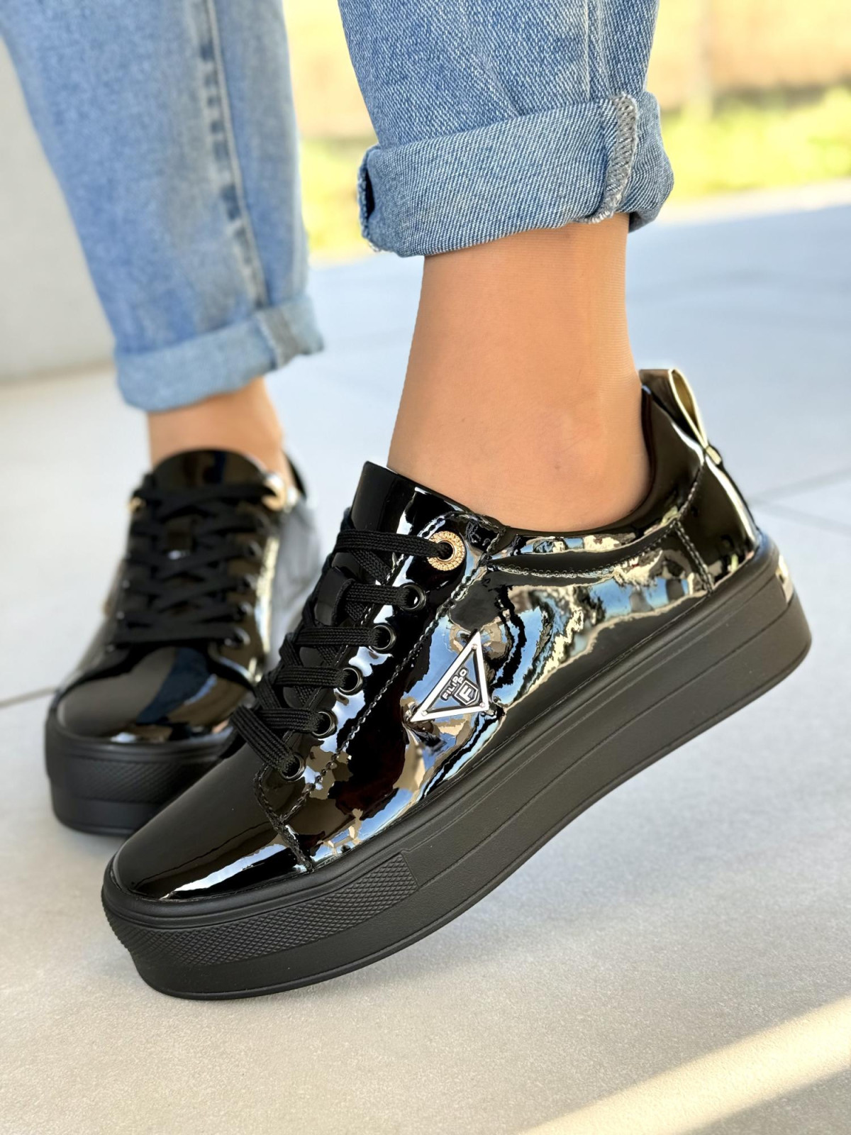 Sneakersy damskie ze skóry naturalnej