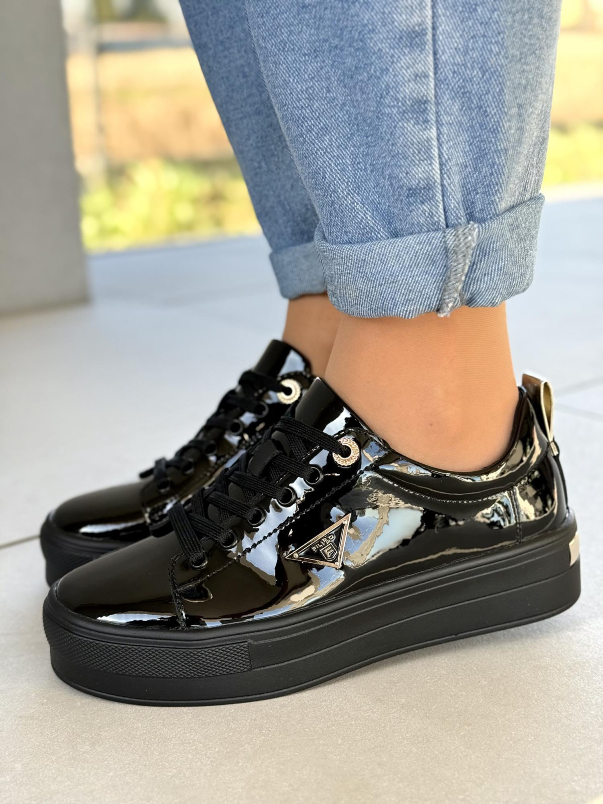 Sneakersy damskie ze skóry naturalnej