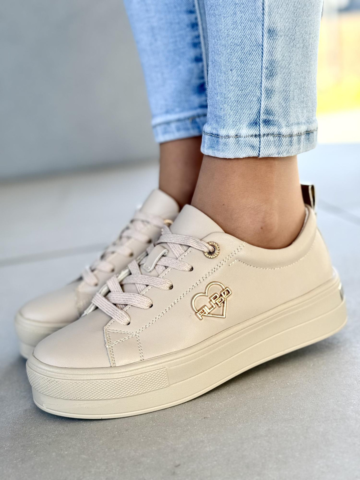 Sneakersy damskie ze skóry naturalnej