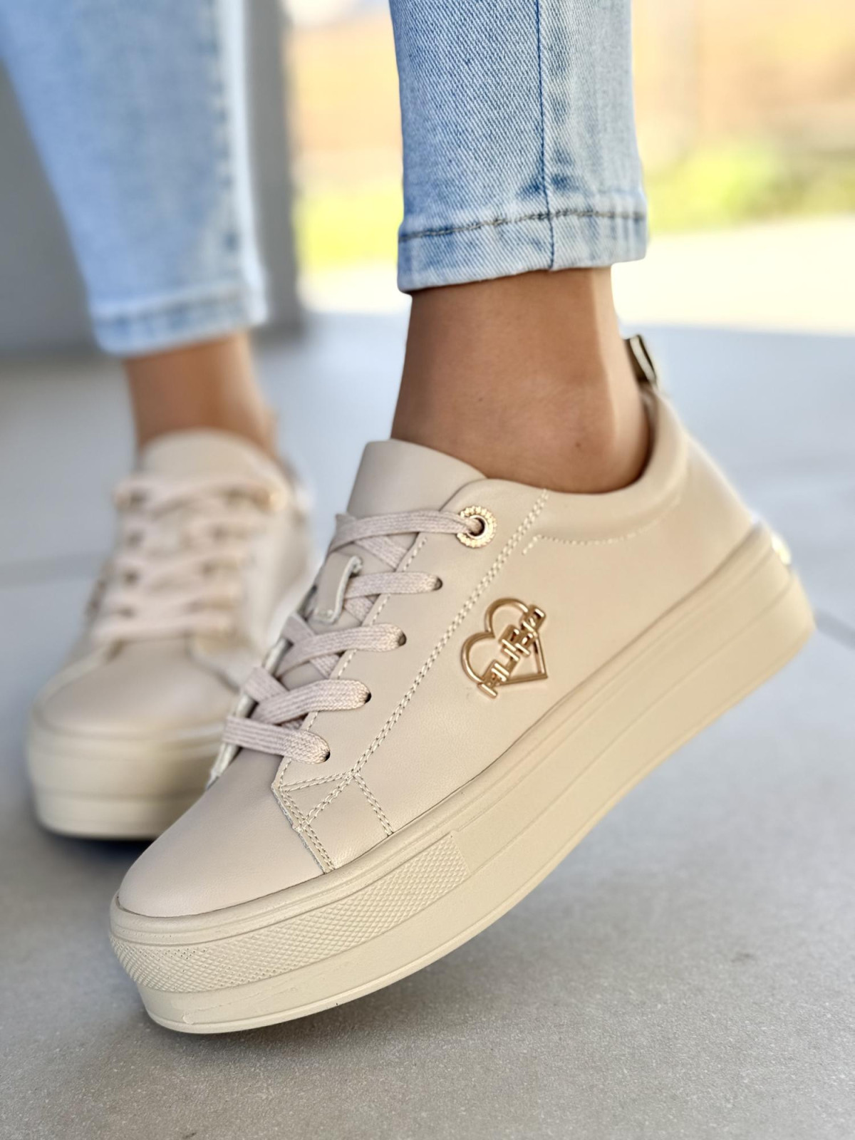 Sneakersy damskie ze skóry naturalnej