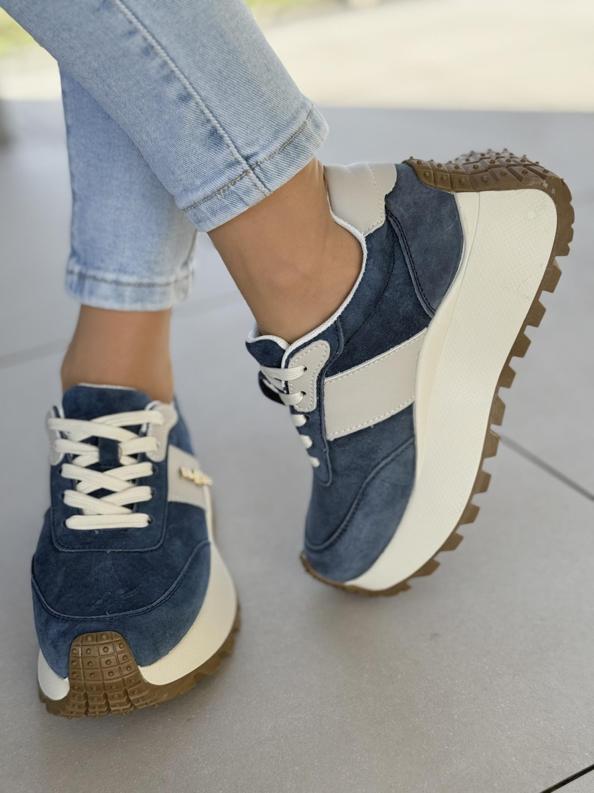 Sneakersy damskie ze skóry naturalnej