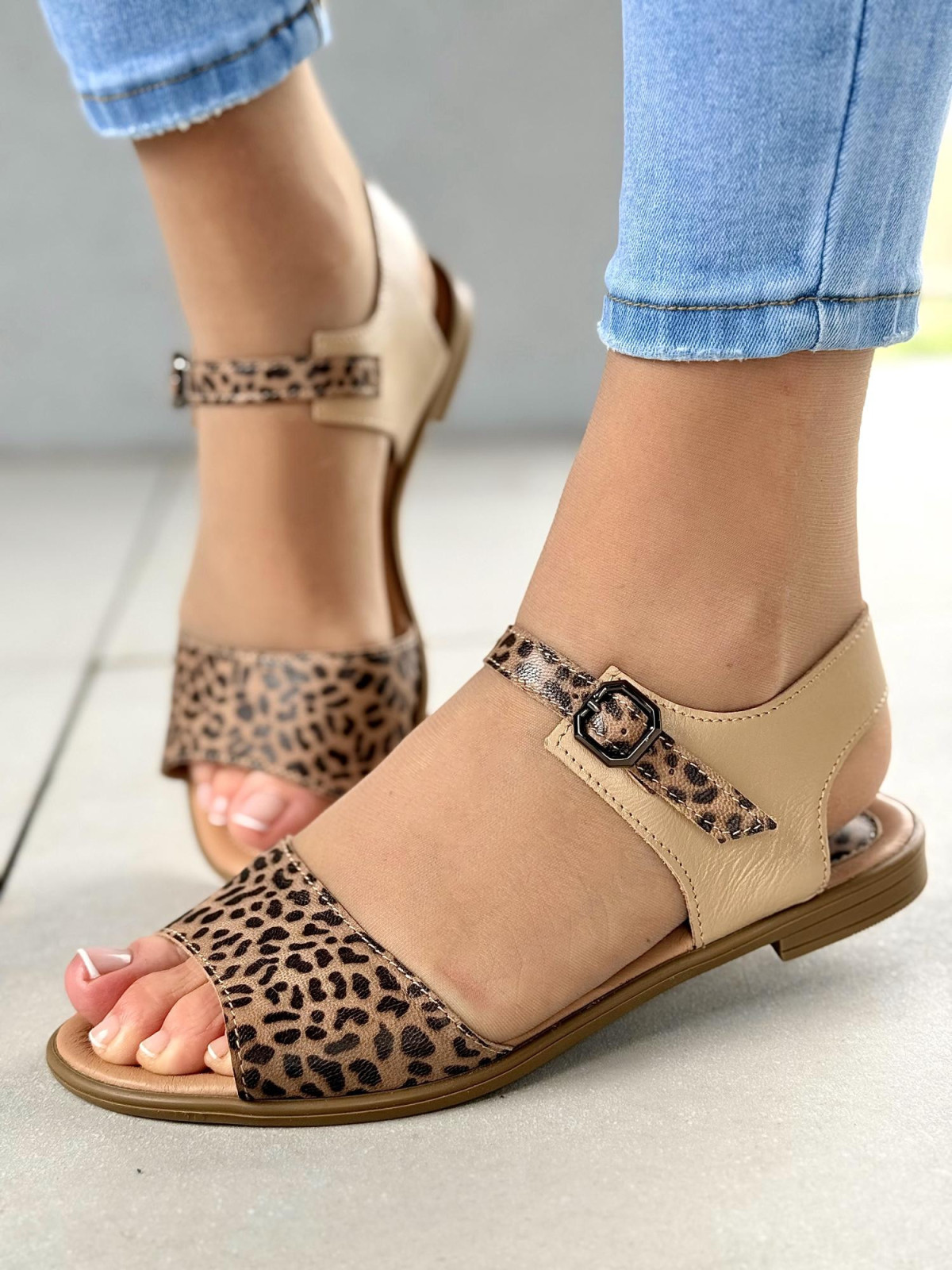 Sandały damskie skórzane OLEKSY Polskiej produkcji