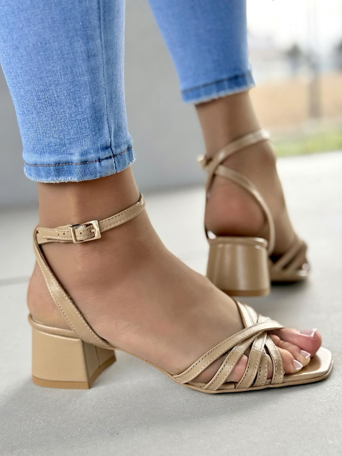 Sandały damskie skórzane OLEKSY Polskiej produkcji