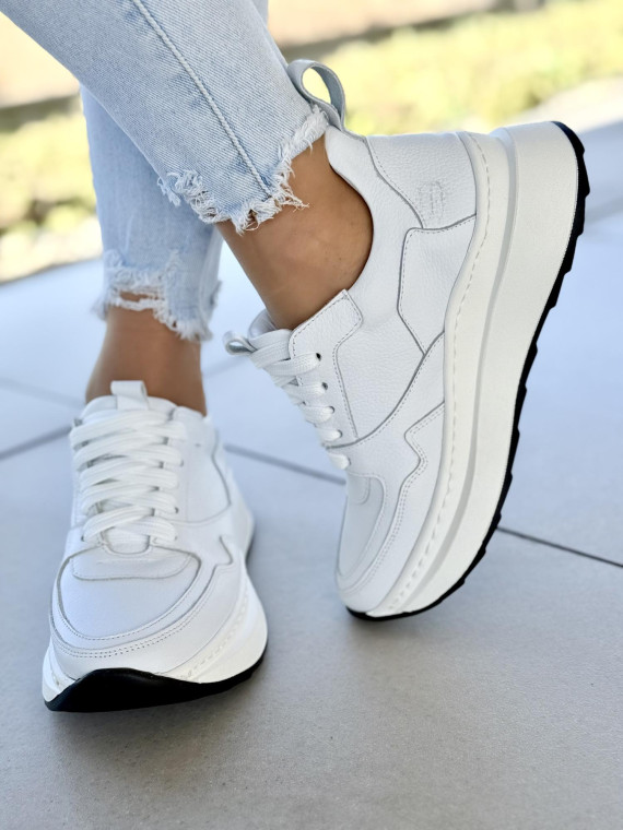 Sneakersy OLEKSY ze skóry naturalnej Polskiej produkcji