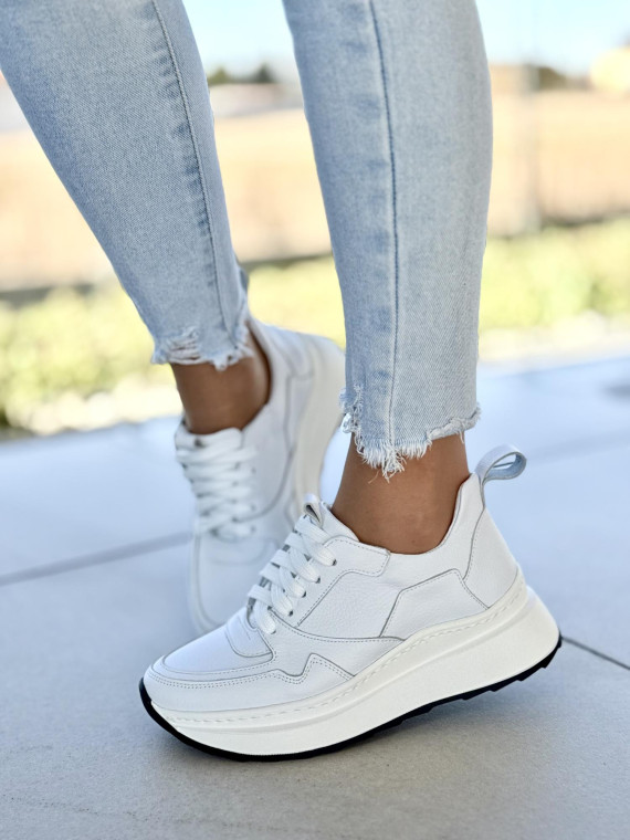 Sneakersy OLEKSY ze skóry naturalnej Polskiej produkcji