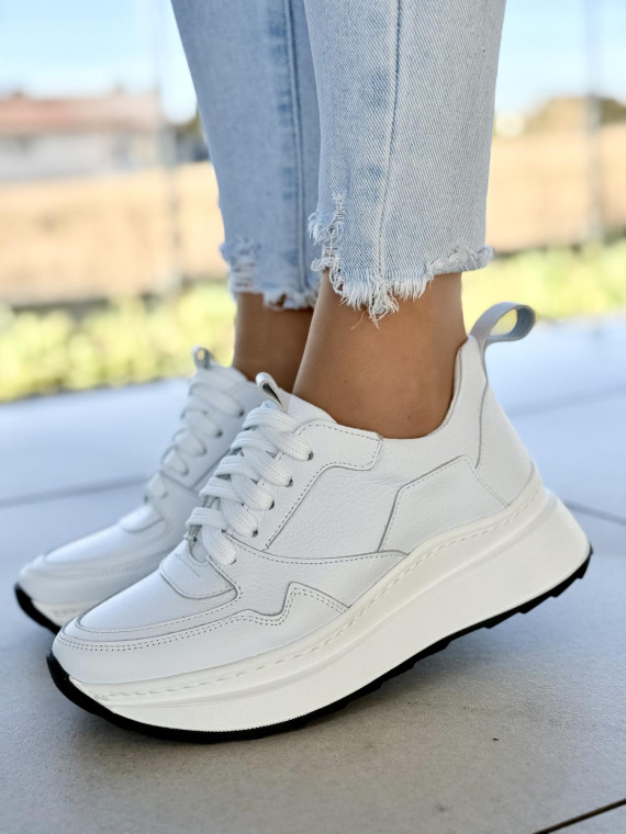 Sneakersy OLEKSY ze skóry naturalnej Polskiej produkcji