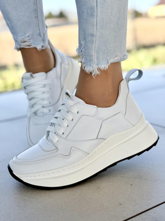 Sneakersy OLEKSY ze skóry naturalnej Polskiej produkcji