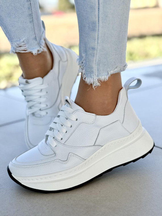 Sneakersy OLEKSY ze skóry naturalnej Polskiej produkcji