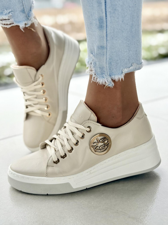 Sneakersy OLEKSY ze skóry Polskiej produkcji