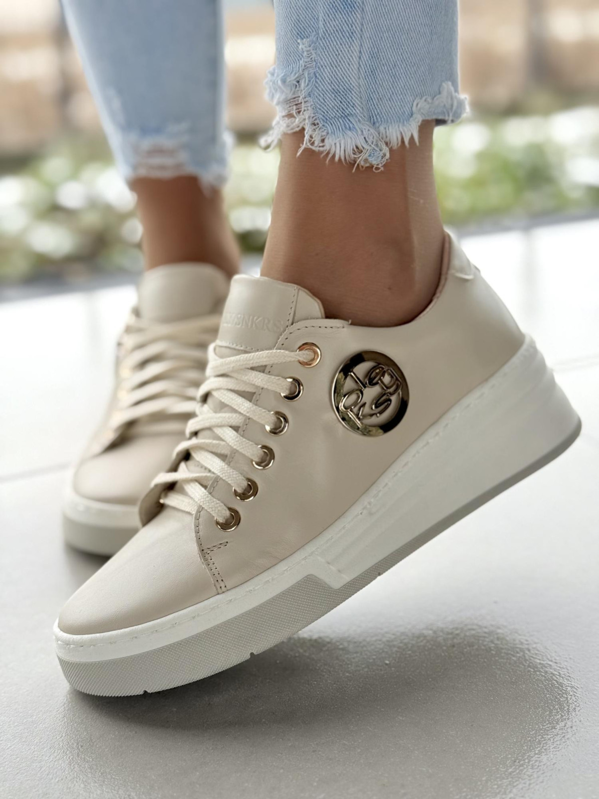 Sneakersy OLEKSY ze skóry Polskiej produkcji