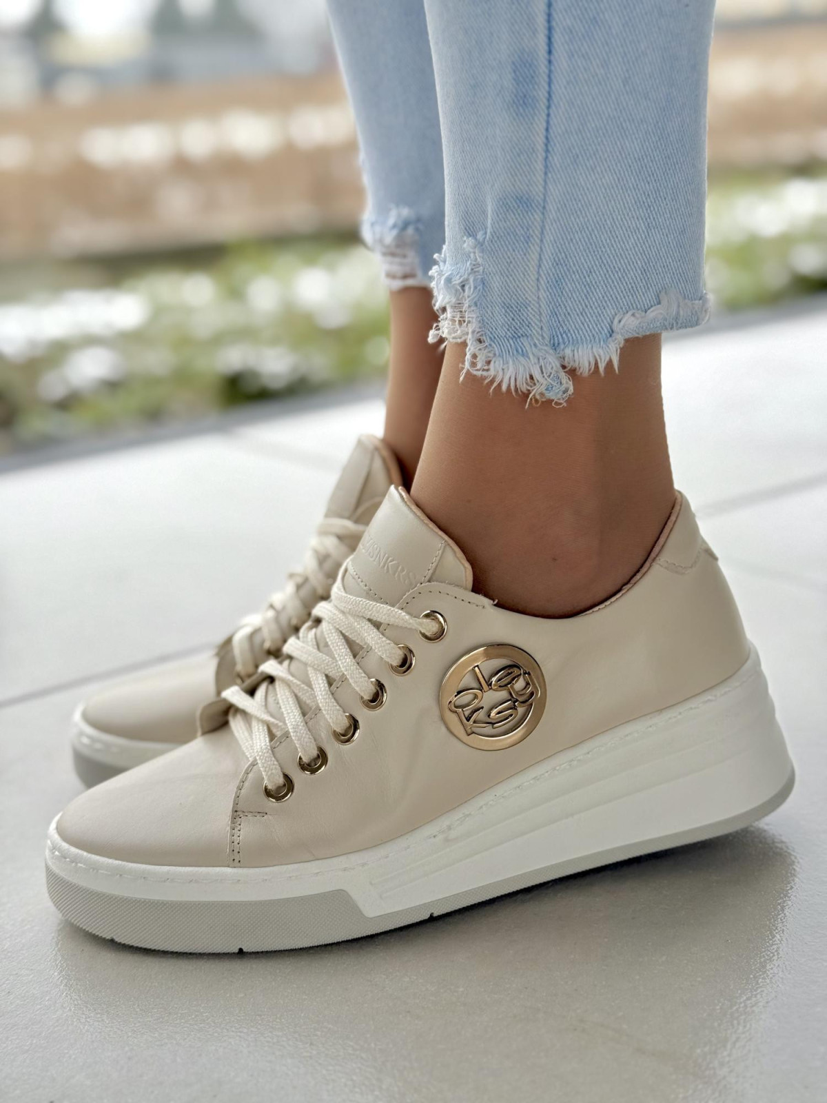 Sneakersy OLEKSY ze skóry Polskiej produkcji