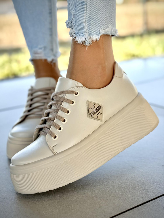 Sneakersy OLEKSY ze skóry naturalnej Polskiej produkcji