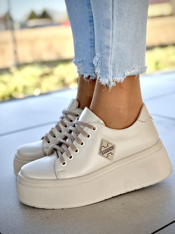 Sneakersy OLEKSY ze skóry naturalnej Polskiej produkcji