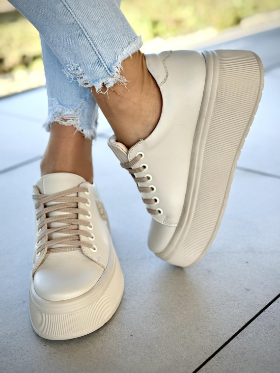 Sneakersy OLEKSY ze skóry naturalnej Polskiej produkcji