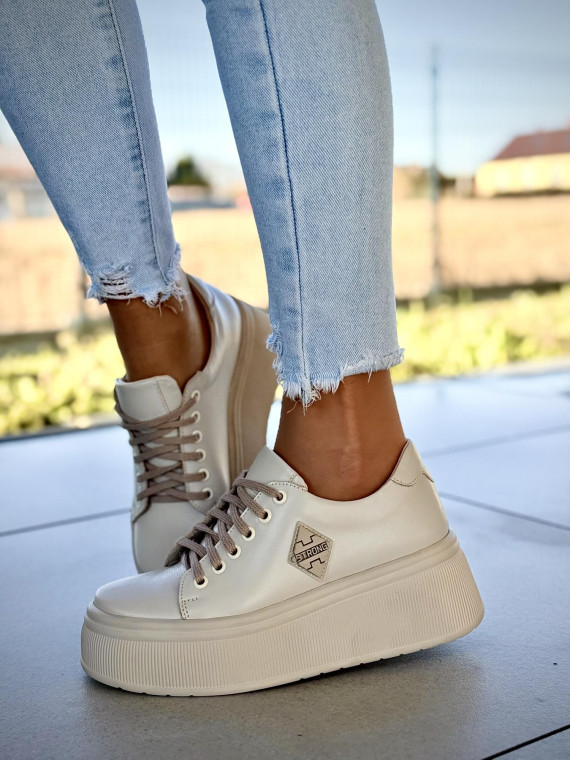 Sneakersy OLEKSY ze skóry naturalnej Polskiej produkcji