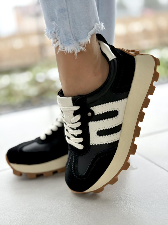 Sneakersy damskie ze skóry naturalnej