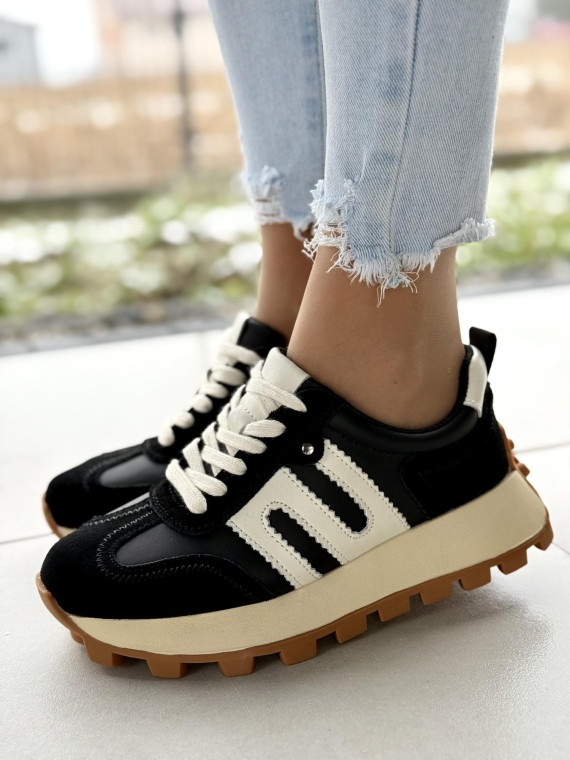 Sneakersy damskie ze skóry naturalnej