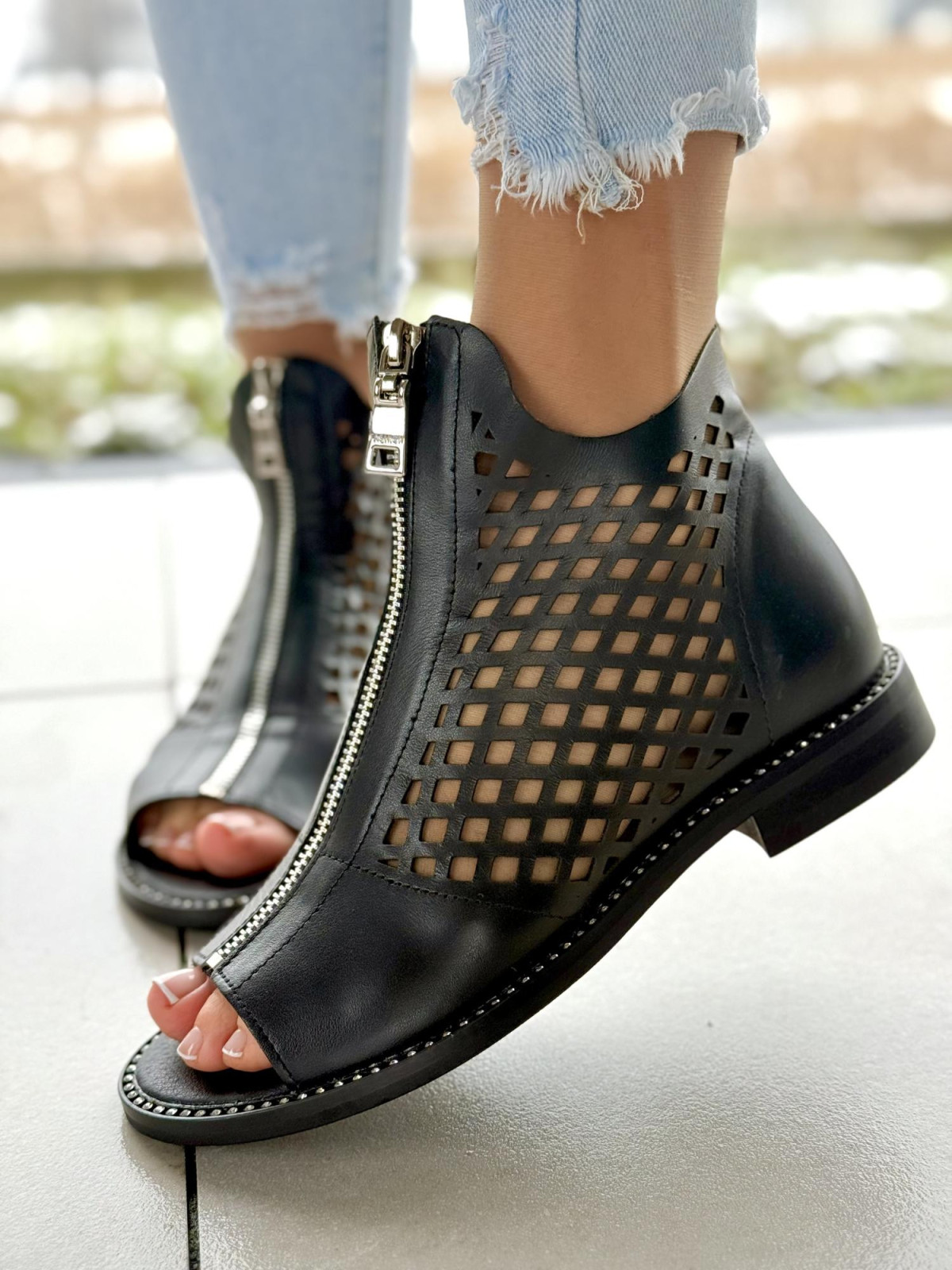 Sandały damskie skórzane OLEKSY Polskiej produkcji