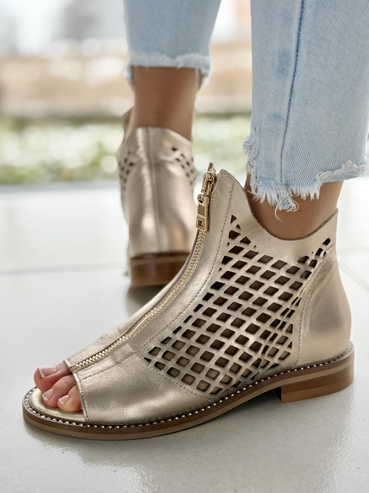 Sandały damskie skórzane OLEKSY Polskiej produkcji