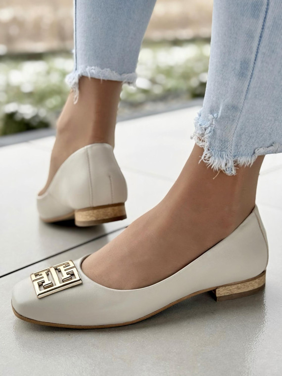 Baleriny skórzane OLEKSY Polskiej produkcji