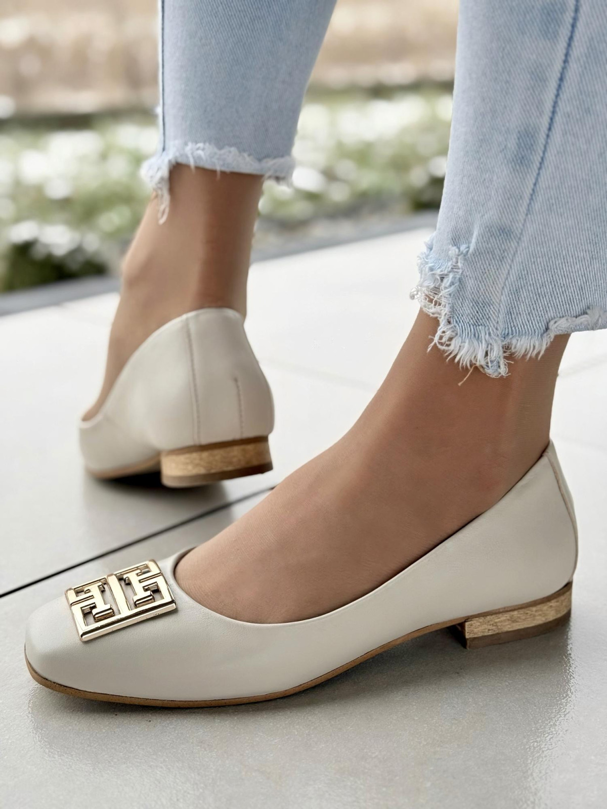 Baleriny skórzane OLEKSY Polskiej produkcji