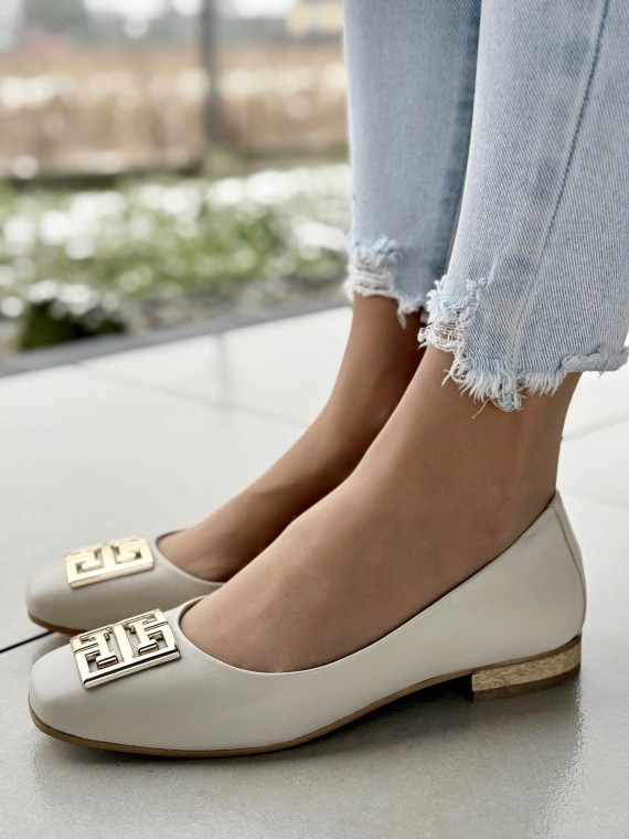 Baleriny skórzane OLEKSY Polskiej produkcji