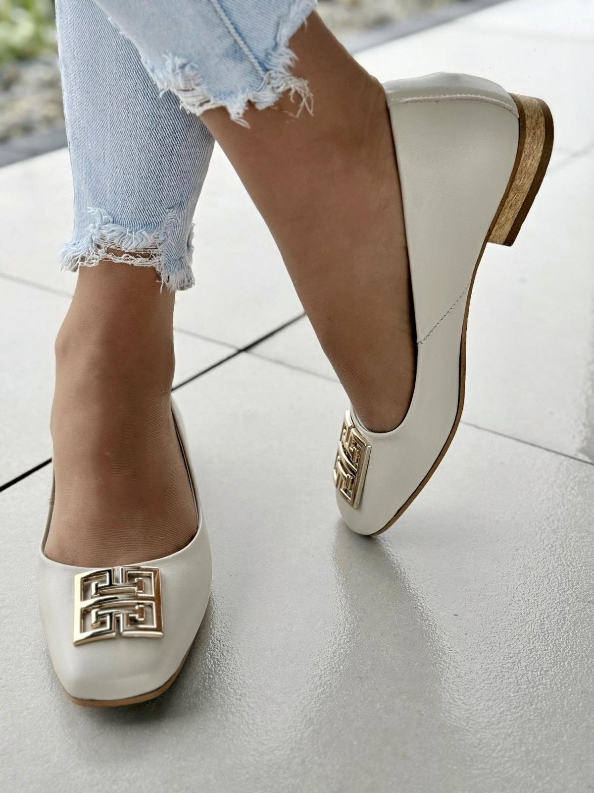 Baleriny skórzane OLEKSY Polskiej produkcji