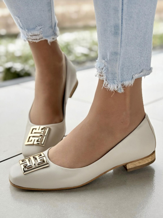 Baleriny skórzane OLEKSY Polskiej produkcji