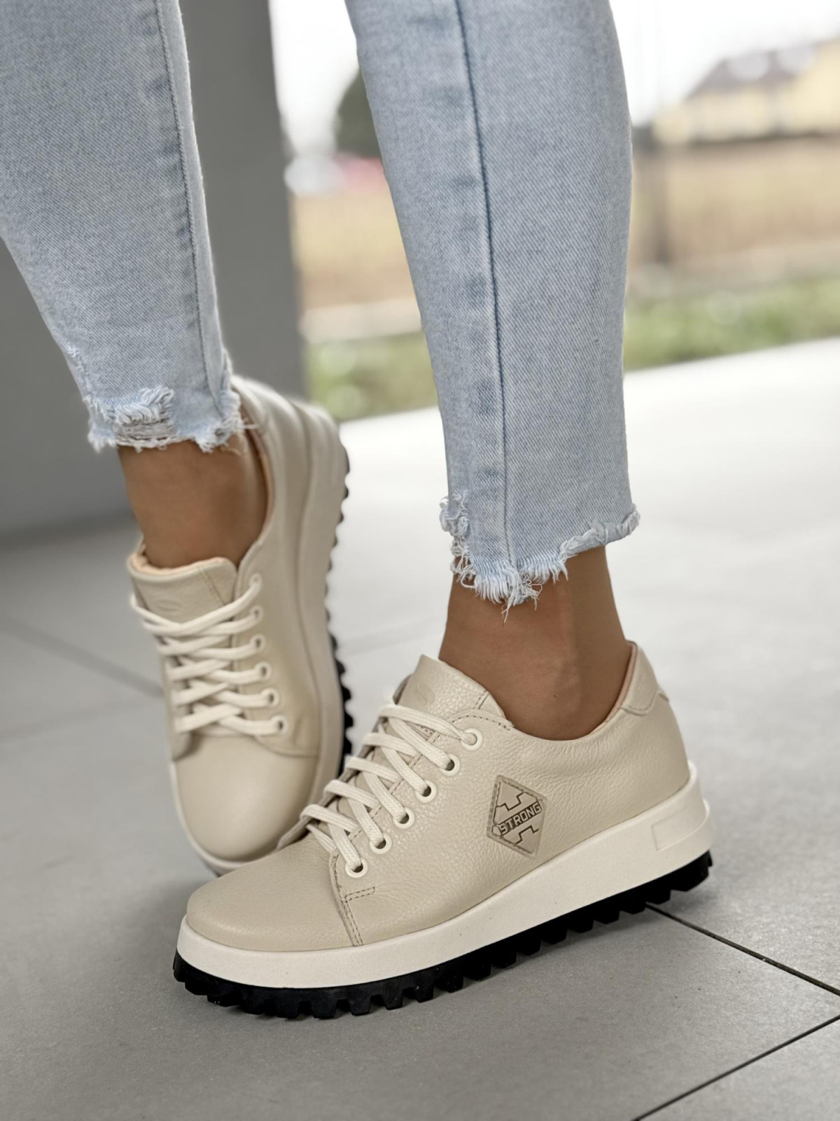 Sneakersy OLEKSY ze skóry Polskiej produkcji