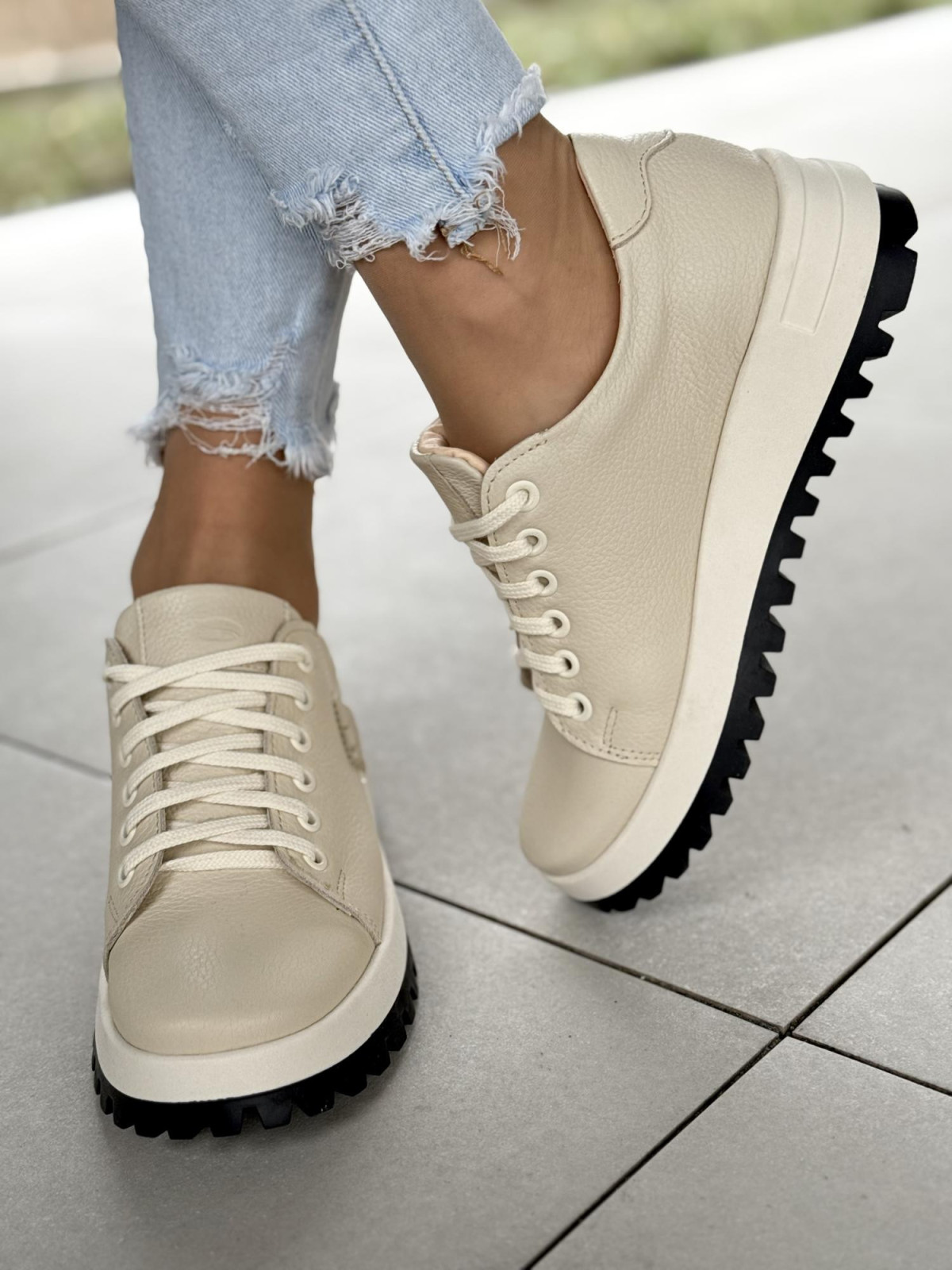 Sneakersy OLEKSY ze skóry Polskiej produkcji