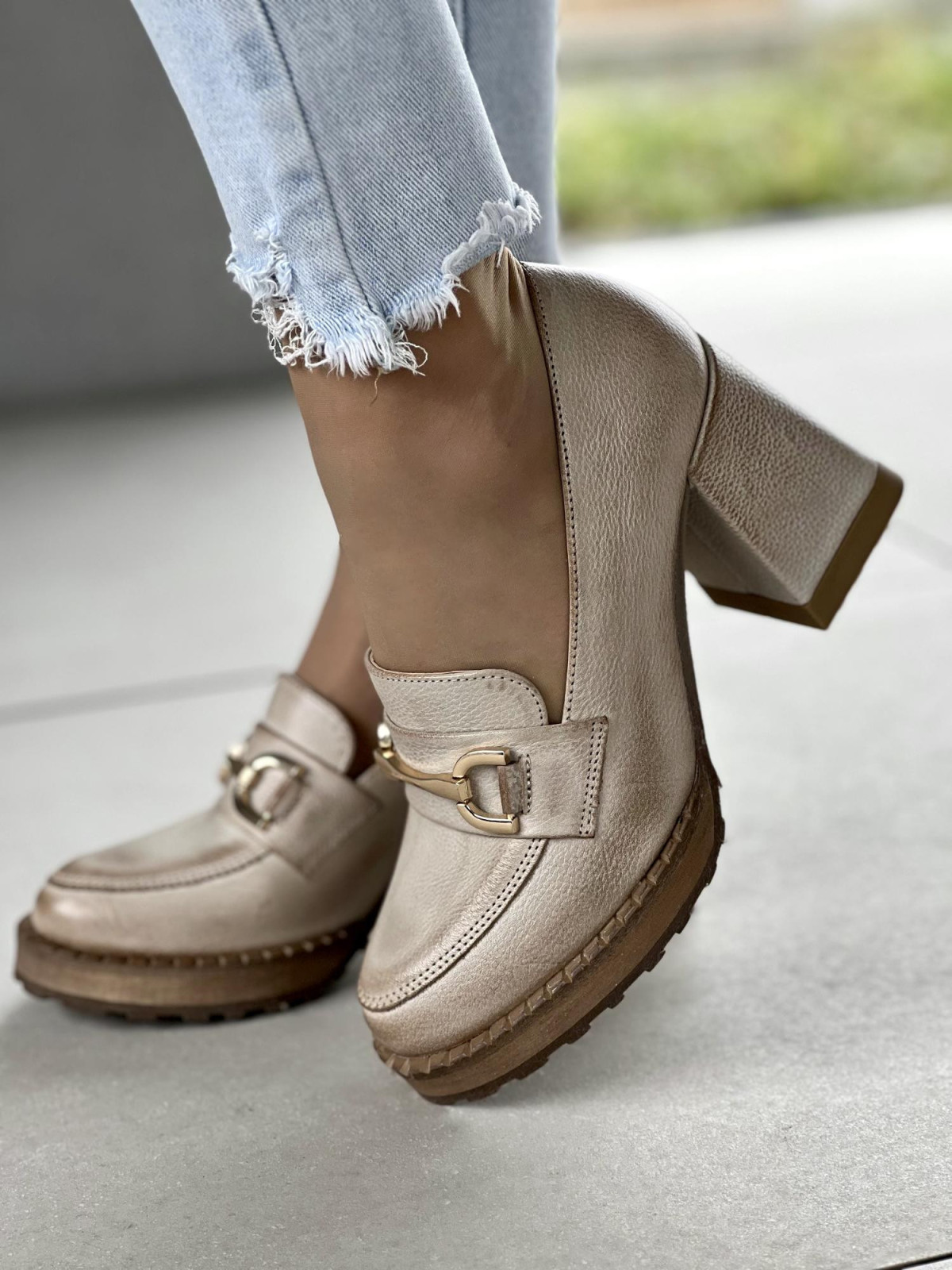 Półbuty damskie ze skóry naturalnej Polskiej produkcji