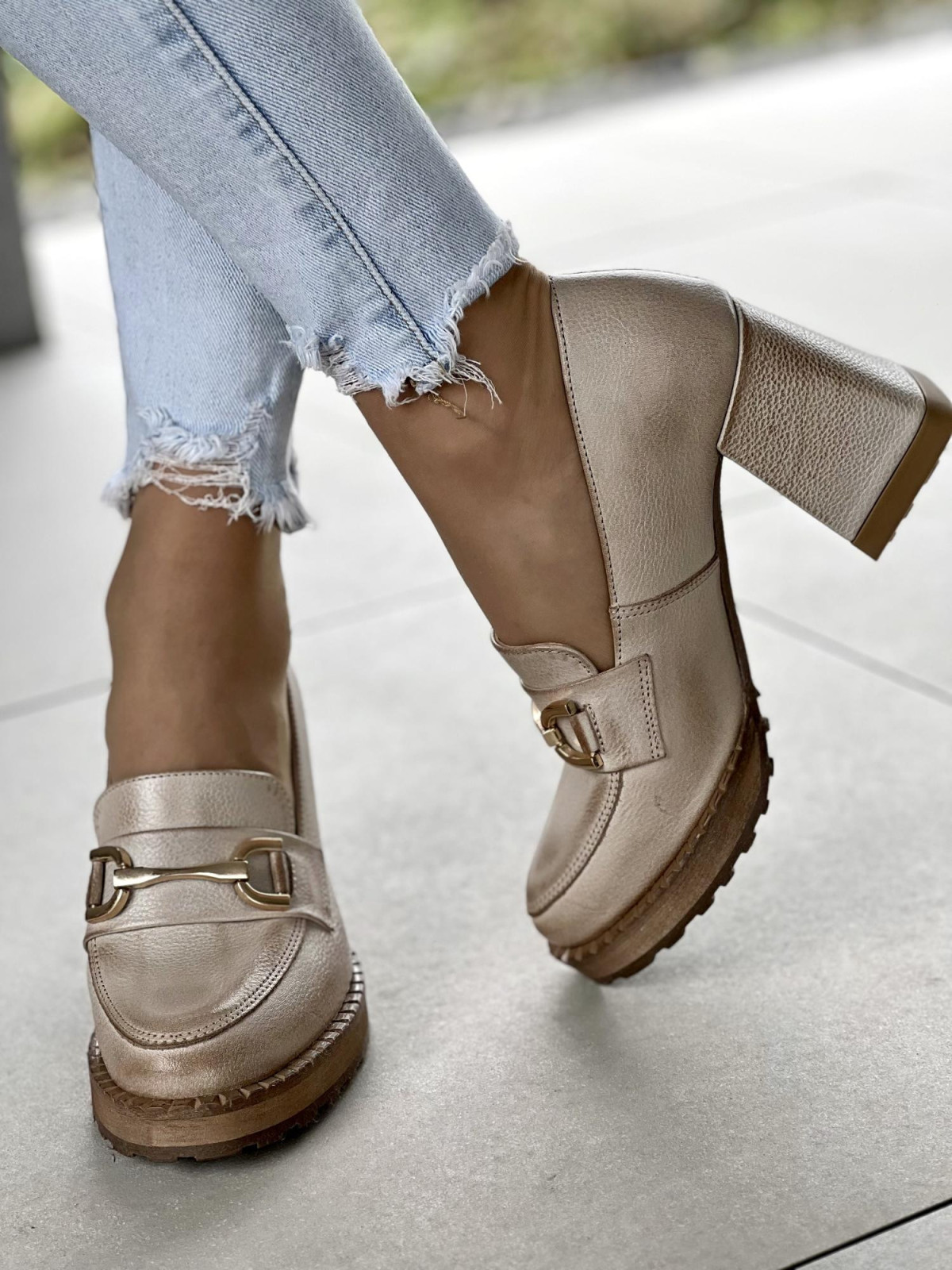 Półbuty damskie ze skóry naturalnej Polskiej produkcji