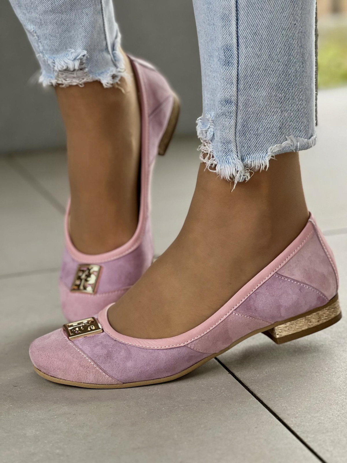 Baleriny skórzane OLEKSY Polskiej produkcji