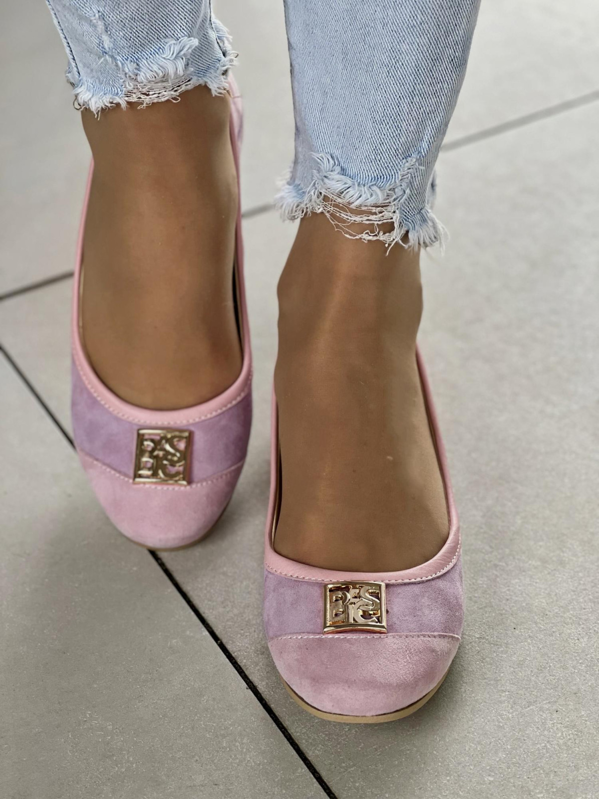 Baleriny skórzane OLEKSY Polskiej produkcji