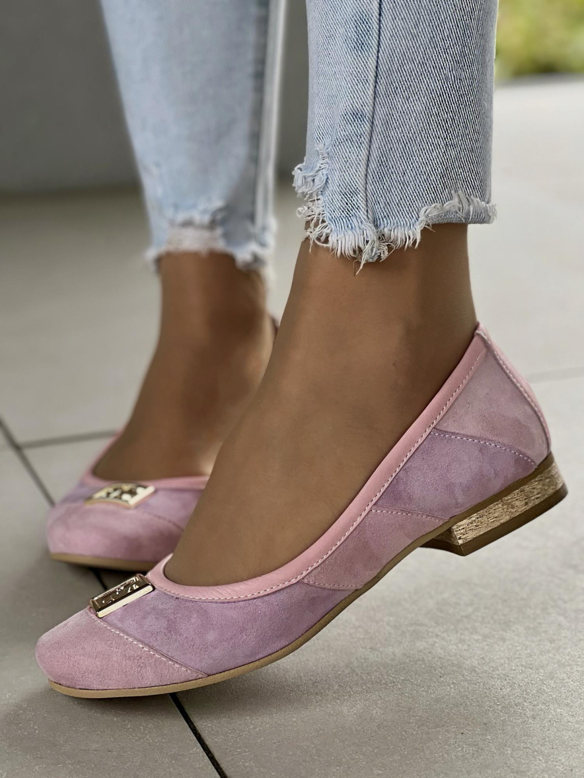 Baleriny skórzane OLEKSY Polskiej produkcji