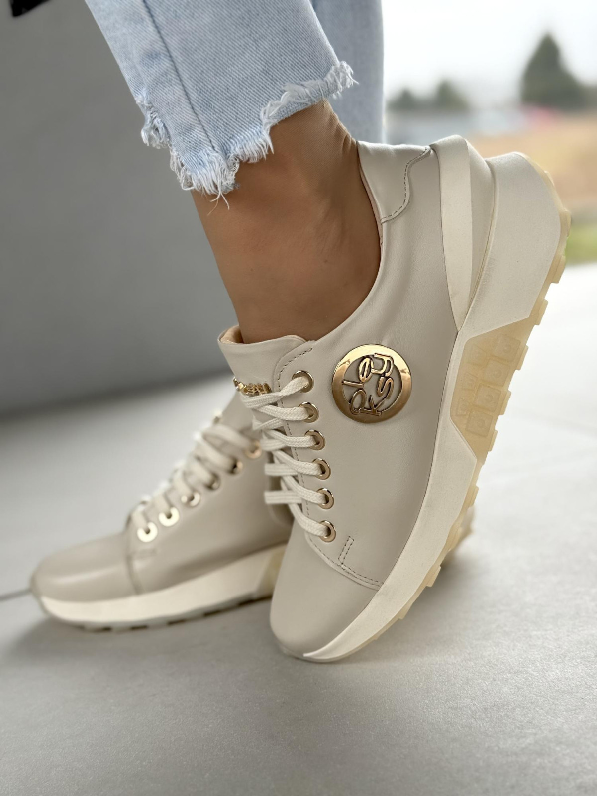 Sneakersy OLEKSY ze skóry Polskiej produkcji