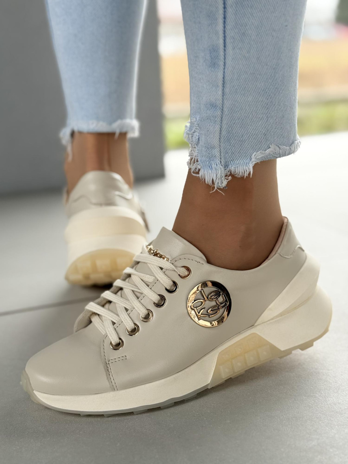 Sneakersy OLEKSY ze skóry Polskiej produkcji