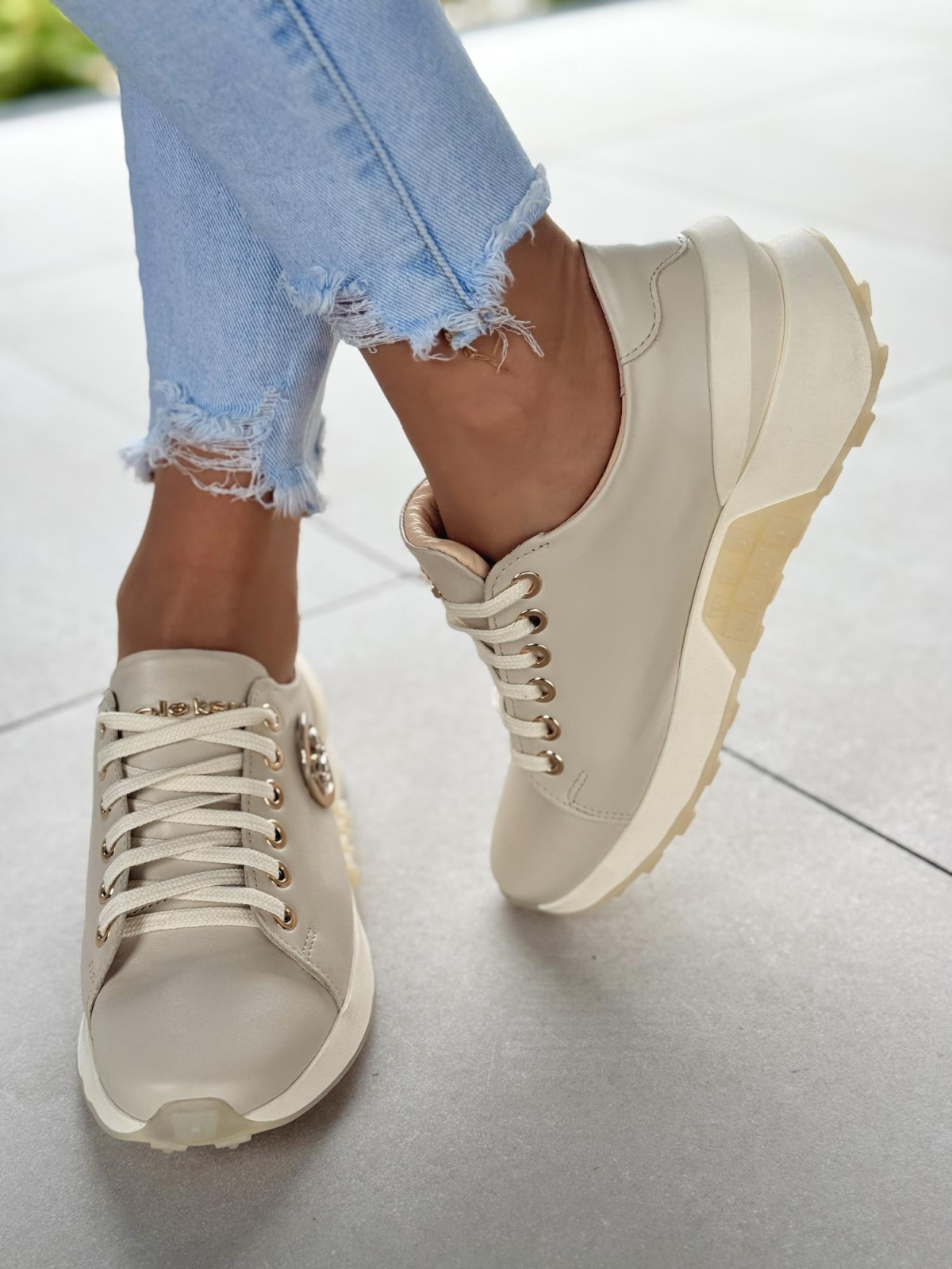 Sneakersy OLEKSY ze skóry Polskiej produkcji