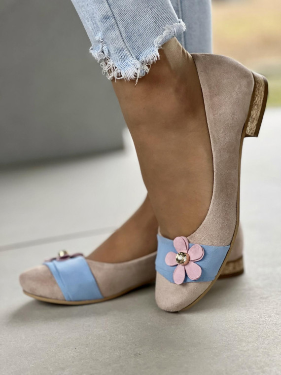 Baleriny skórzane OLEKSY Polskiej produkcji