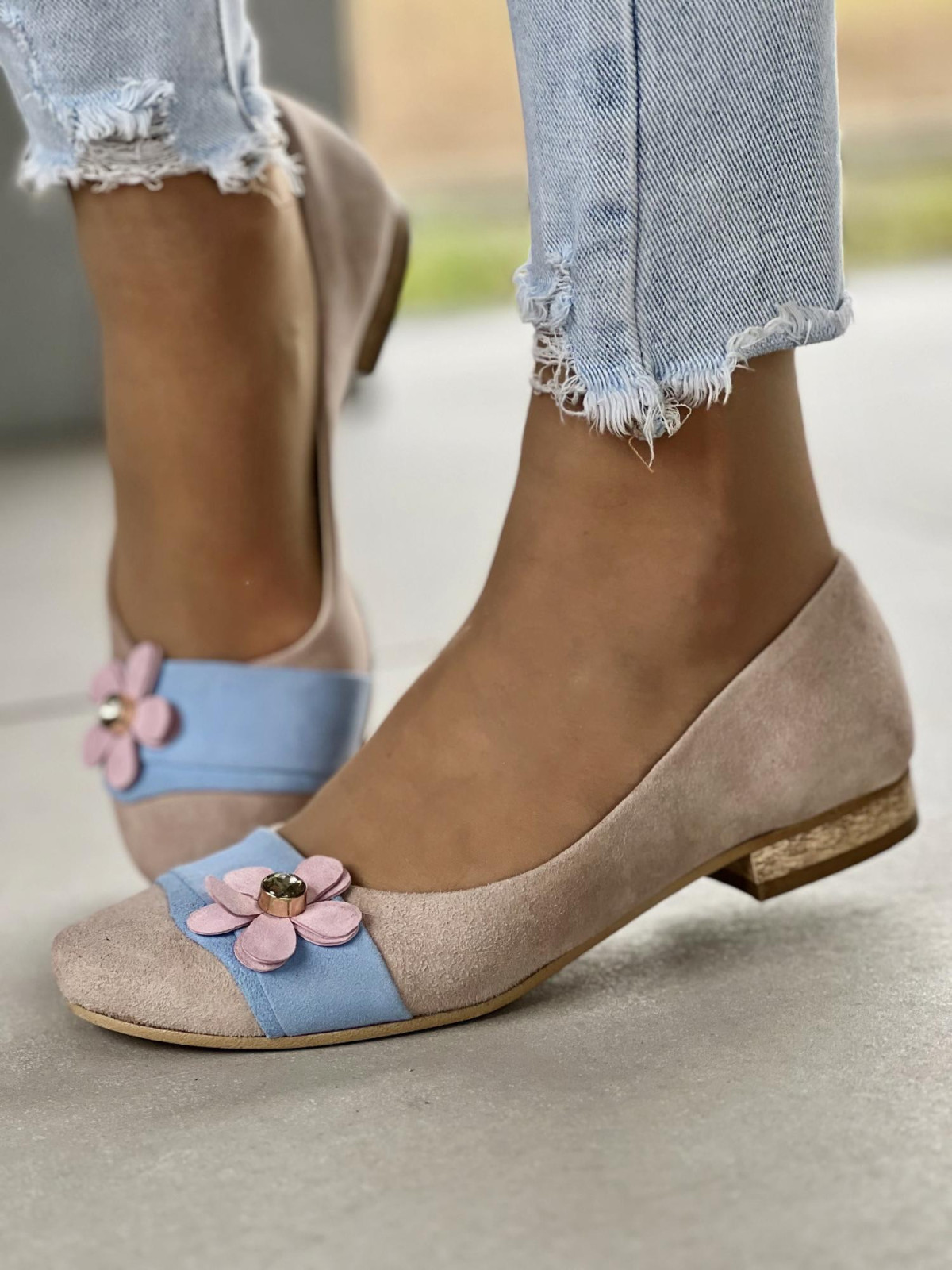 Baleriny skórzane OLEKSY Polskiej produkcji