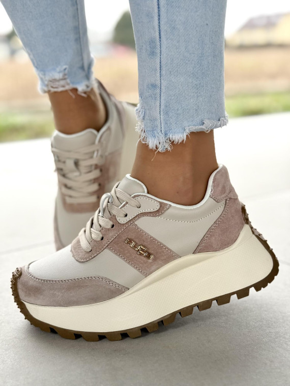 Sneakersy damskie ze skóry naturalnej