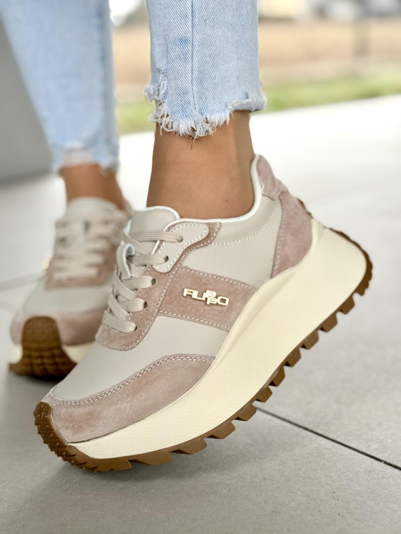 Sneakersy damskie ze skóry naturalnej