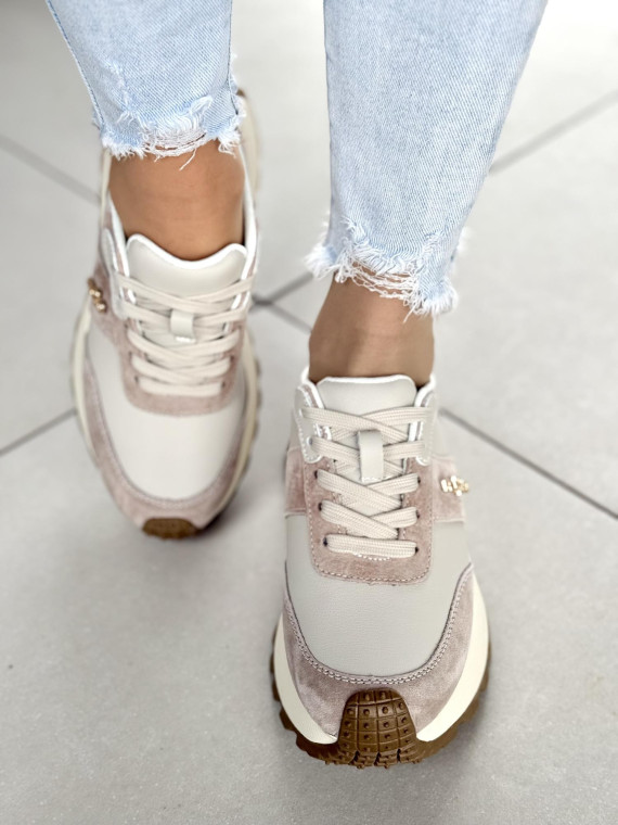 Sneakersy damskie ze skóry naturalnej
