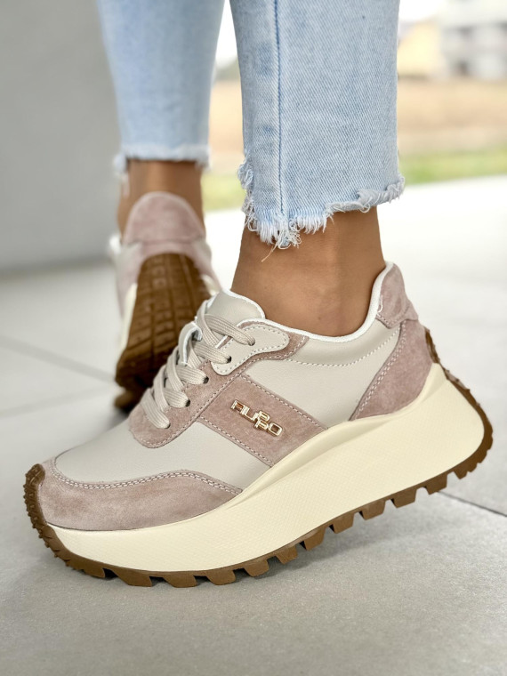 Sneakersy damskie ze skóry naturalnej