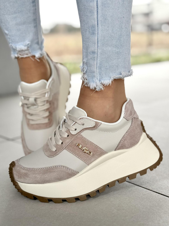 Sneakersy damskie ze skóry naturalnej