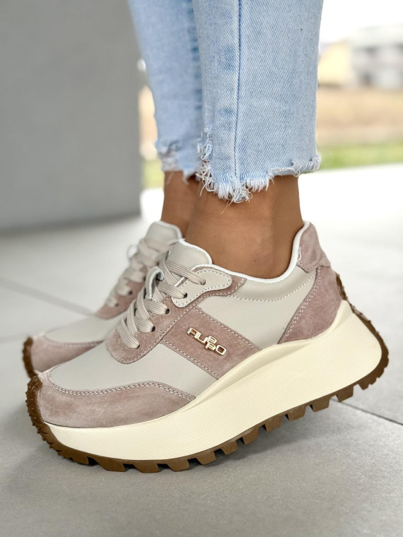 Sneakersy damskie ze skóry naturalnej