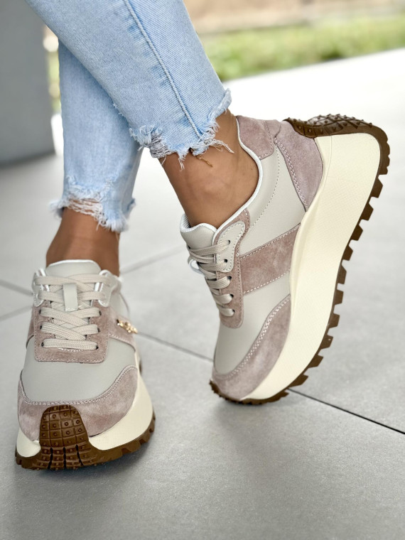 Sneakersy damskie ze skóry naturalnej