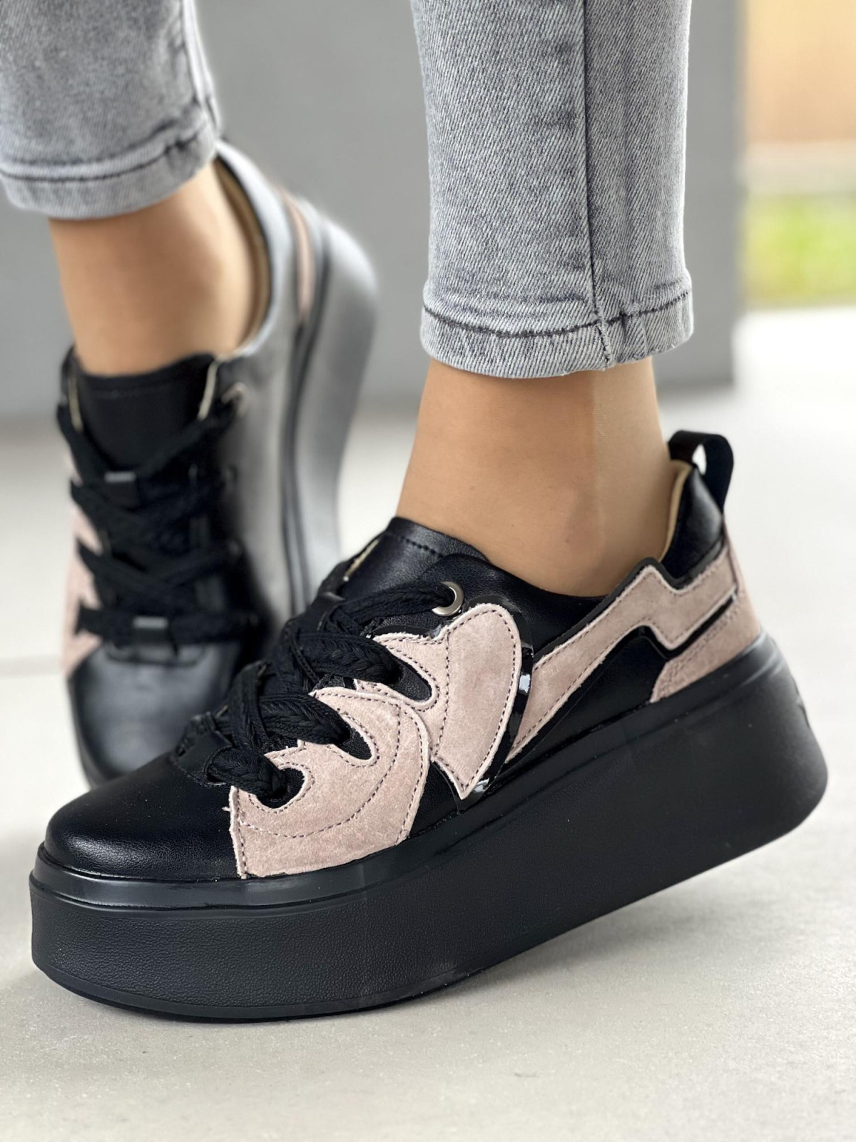 Sneakersy damskie ze skóry naturalnej