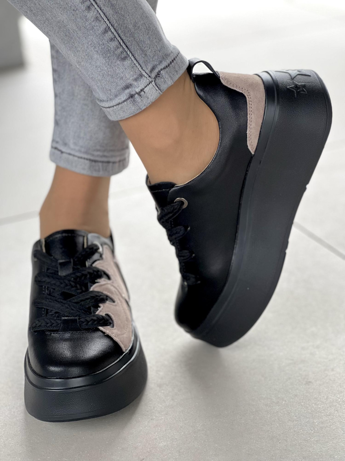 Sneakersy damskie ze skóry naturalnej