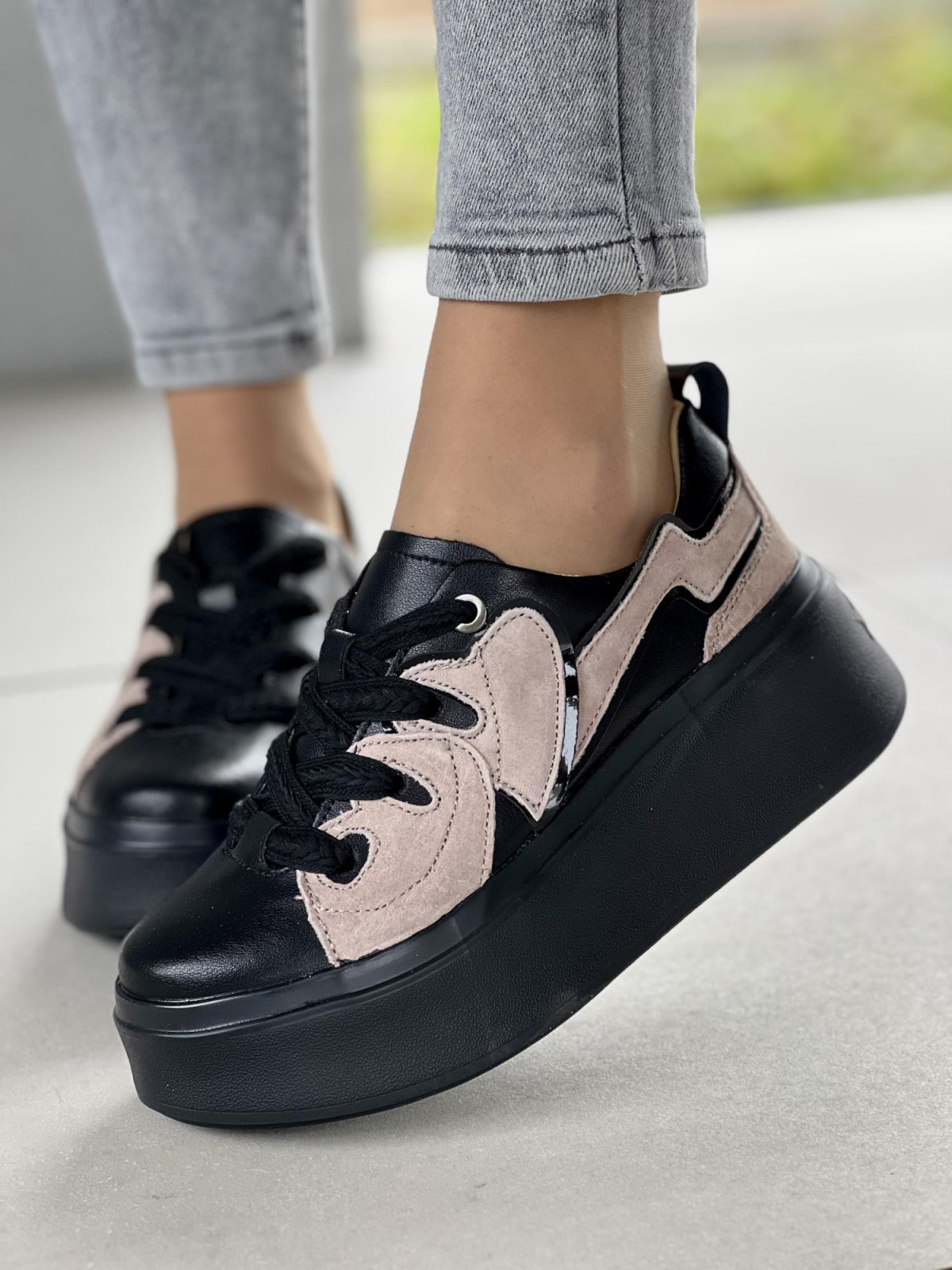 Sneakersy damskie ze skóry naturalnej